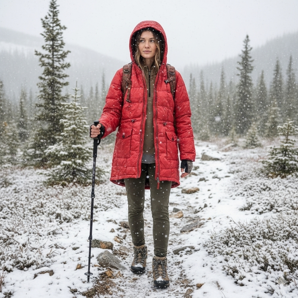 Eddie Bauer EB550 Red Puffer Gorecore jacket - Picture 2 of 16